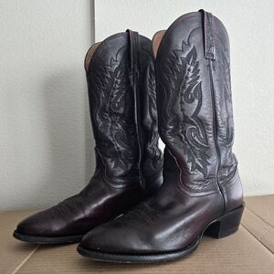 Nocona Cowboy Boots Calf Leather Black Cherry Men's 9.5